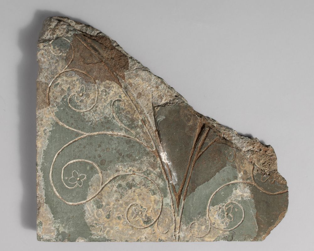 Plaque de lambris gravé