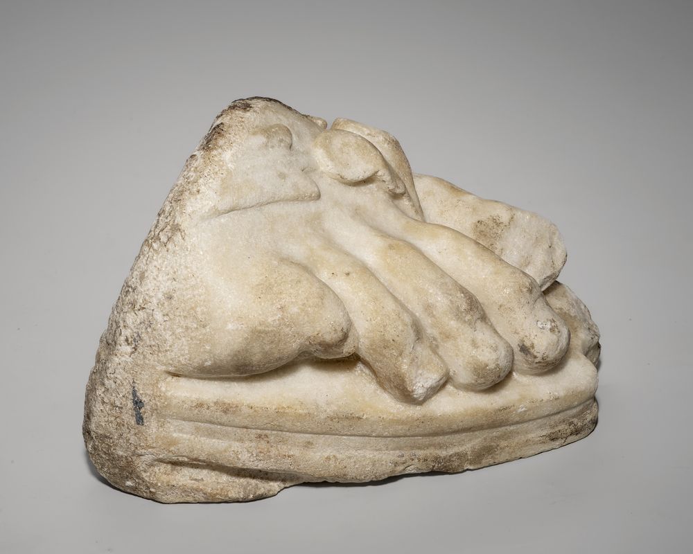 Extrémité d’un pied droit chaussé