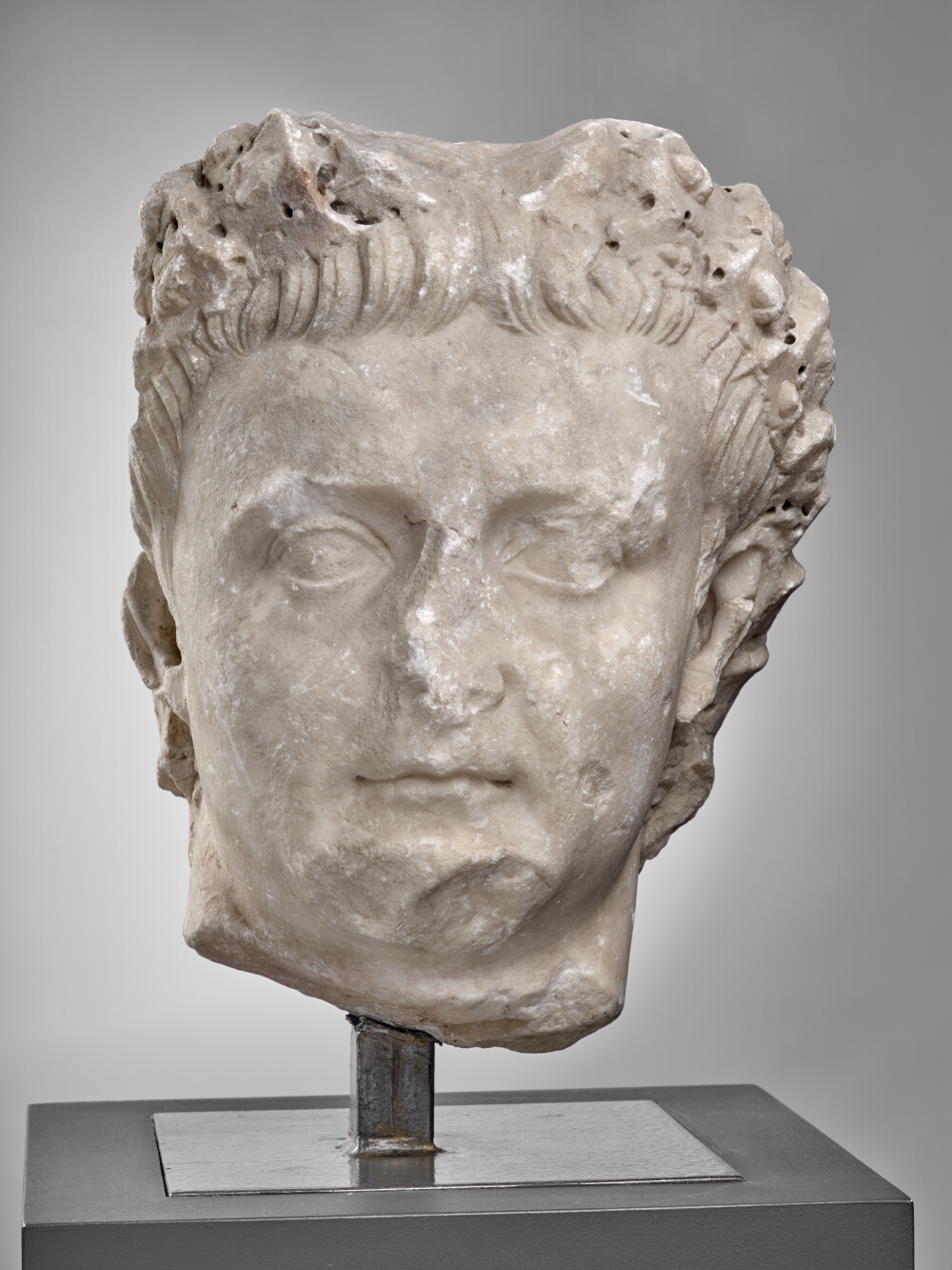 Tête de Tibère couronné de chêne